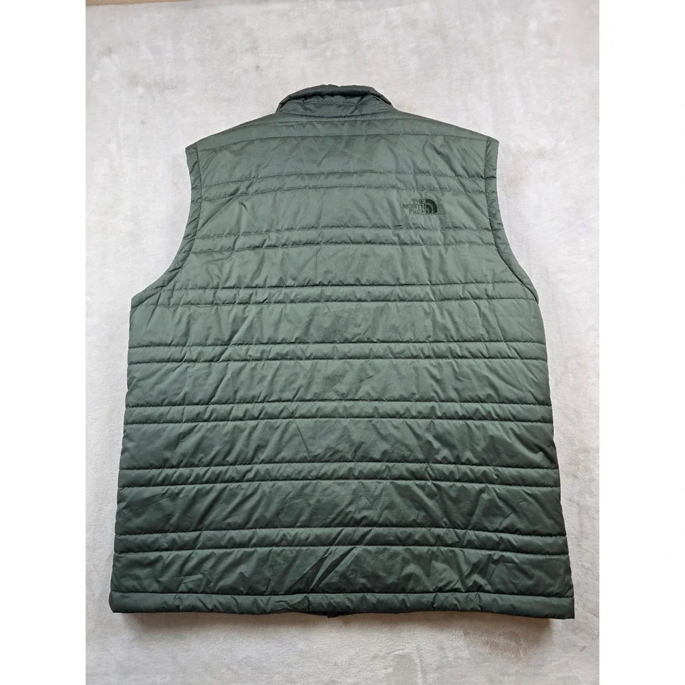 The North Face Puffer Vest Mens XL Green Polyester Quilted Insulated